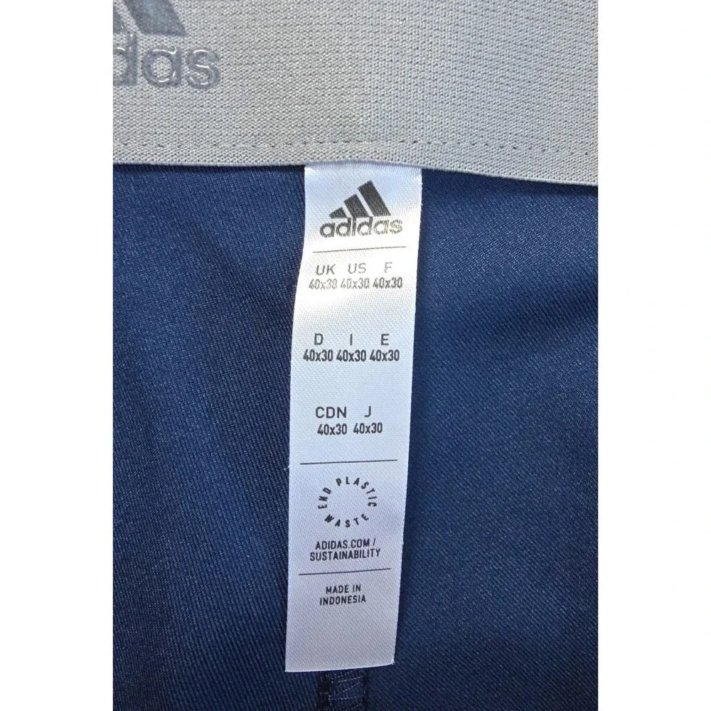 Adidas Golf Pants Mens 40X30 Blue Ultimate365 Performance Stretch Trousers